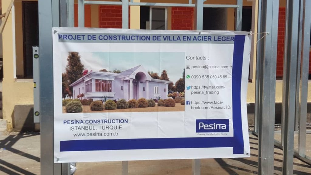 Afrika'da hafif çelik ev yapımı